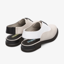 Camper Twins Formal Shoes Black / White - Womens Singapore PDUTIR-458